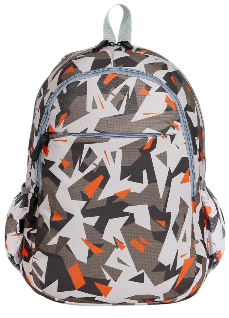Force Backpack Unisex -Gray-Orange Camouflage pattern - Image 1