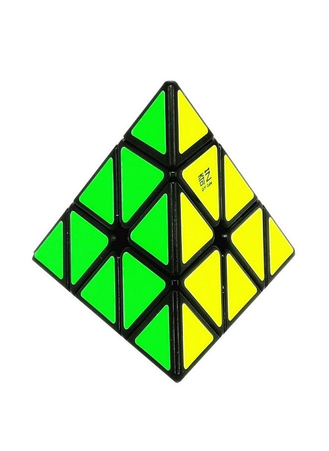 CuberSpeed - Qiyi Pyraminx Black Speed Cube Mofangge Qiming Qy Toys Pyramid Black Speed Cube - Image 1