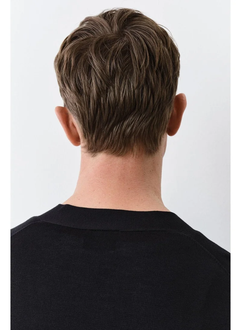 اتش اند ام كارديجان محبوك ناعم بقصة عادية