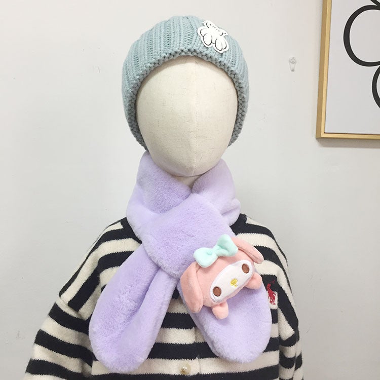 Kidsren'S Scarf 800G Thickeneded K-Style Cartoon Baby Scarf Kidsren'S Plush Scarf - Image 1
