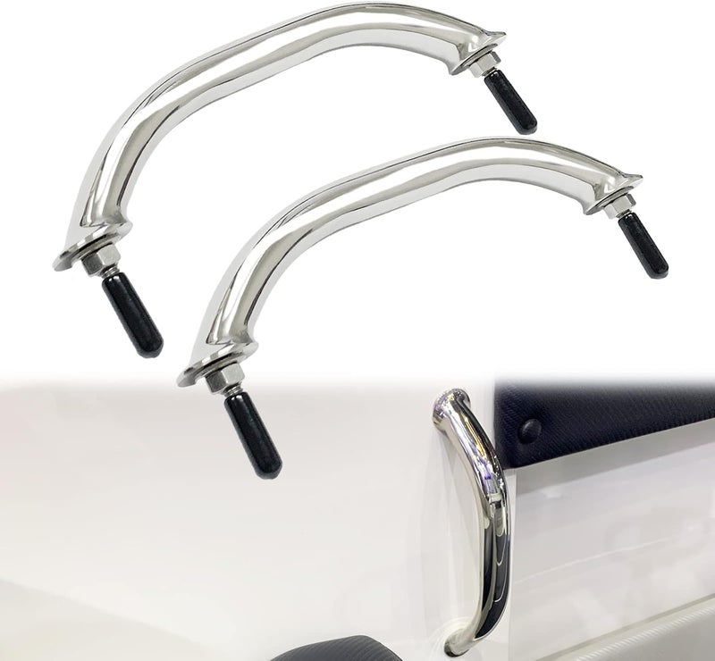 asdmm TuoP 8 Inch Stainless Steel Handle Grab Handrail Grip - Marine Hardware (2 PCS) - Image 1