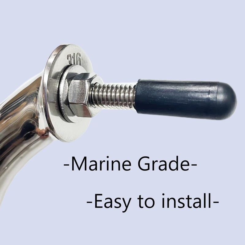 asdmm TuoP 8 Inch Stainless Steel Handle Grab Handrail Grip - Marine Hardware (2 PCS) - Image 4