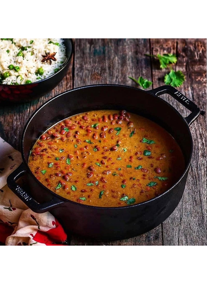 MEYER Meyer Pre- Seasoned Cast Iron 3 Piece Cookware Set - 24cm Frying pan + 24cm Dutch Oven with Interchangeable Lid | Iron Cookware Set Combo Offer | Cast Iron Induction Cookware for Kitchen, Black  - Image 3
