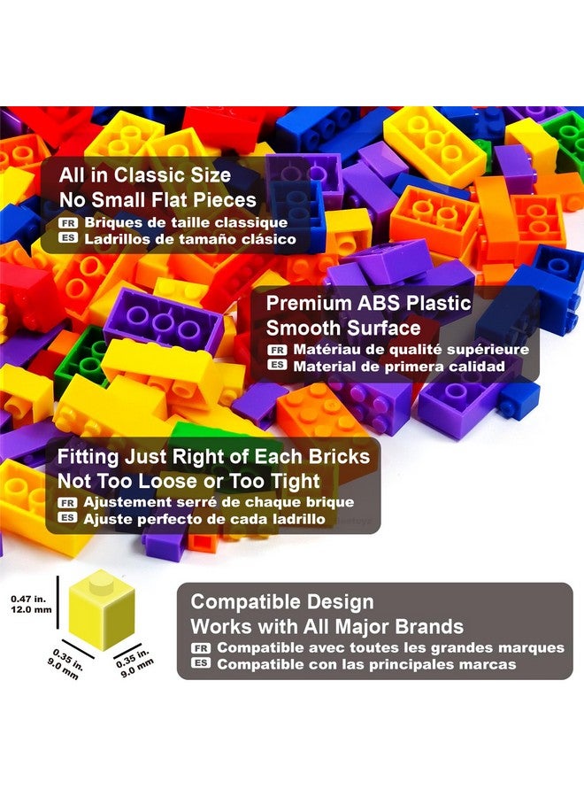BESTOYZ Bestoyz Building Bricks 1000 Pieces in Rainbow Colors, Classic Generic Building Blocks Toy for Boys & Girls, Educational Building Toys for Classroom, School, Toys for Kids Aged 4+  - Image 5