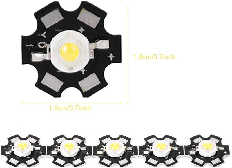 klarako 25PCS Chip LED,High Power Led Chip-- 3W High Bright Integrated Chip Light Source LED Bead Spotlight Bulb for Bulb Lamp Beads DIY Lighting(Warm 3000-3200K) - Image 3