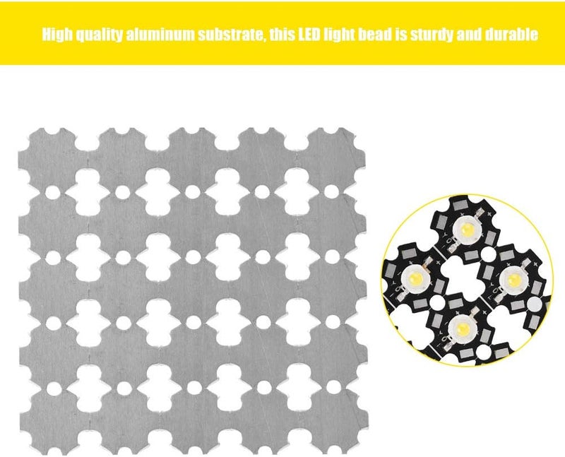 klarako 25PCS Chip LED,High Power Led Chip-- 3W High Bright Integrated Chip Light Source LED Bead Spotlight Bulb for Bulb Lamp Beads DIY Lighting(Warm 3000-3200K) - Image 4