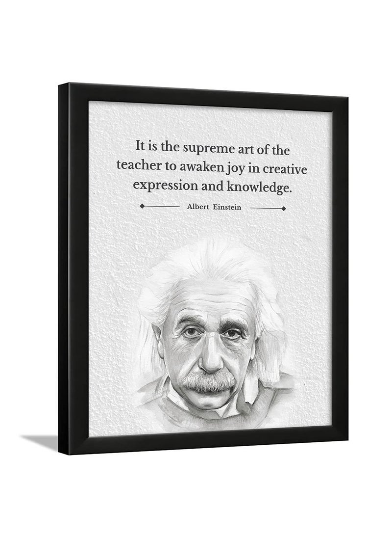 Chaka Chaundh Chaka Chaundh Motivational Quotes Frames Framed Posters with Frame Suitable Albert Einstein Quotes Wall Frames for OFFICE STUDENT AND STUDY ROOM Photos with Quotes 14 X 11 Inches 