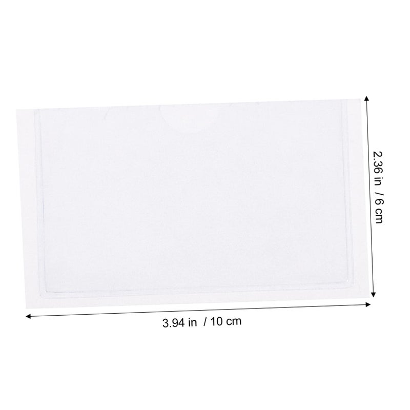 Transparent Adhesive Index Card Pockets Reusable PVC Holders For Organizing Cards Labels Photos - Image 4