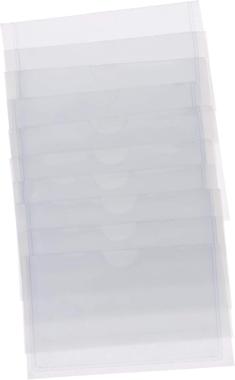 Transparent Adhesive Index Card Pockets Reusable PVC Holders For Organizing Cards Labels Photos - Image 1