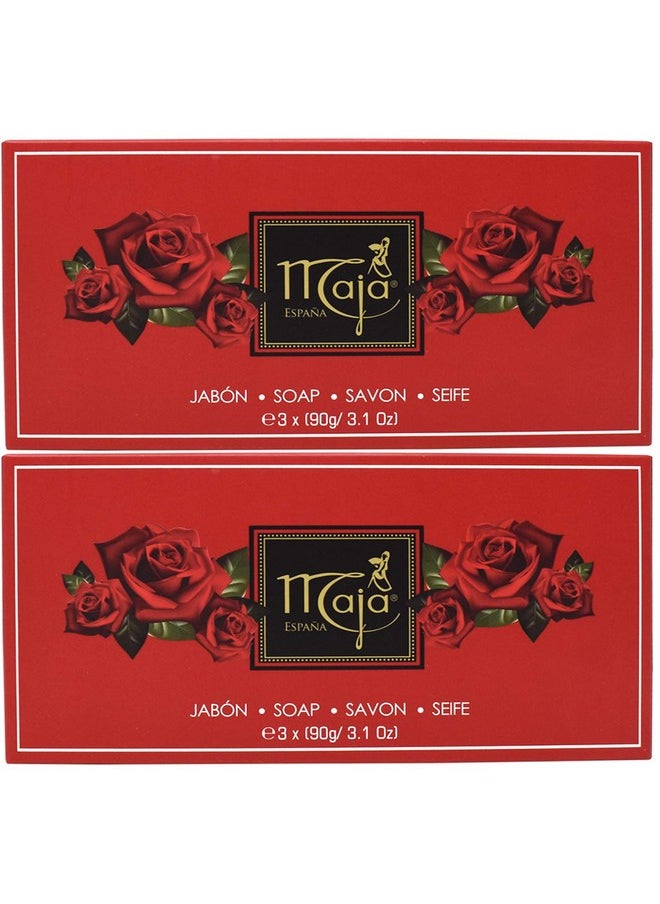 maja - Maja Soap Sets Rectangle (3 x 3.1 Oz. Each) 18.6 Oz Total-2-PACKS(Sets) of 3 Soaps- - Jabon Perfumado - Image 1