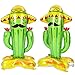 Hungdao 2 Pack Inflatable 50 Cactus Toy Mexican Fiesta Themed Party Decorations Cinco De Mayo Prop Wearing Sombreros Cactus Decor for Mexican Taco Party Hawaiian Themed Party Supplies - Image 2