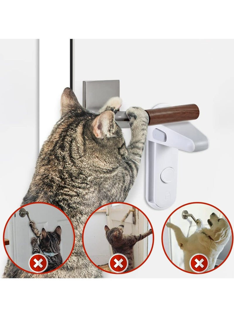 Oasisgalore Childproof Door Lever Lock, Baby Safety Door Handle Lock, Use Adhesive no Tools Need or Drill (White)  - Image 3