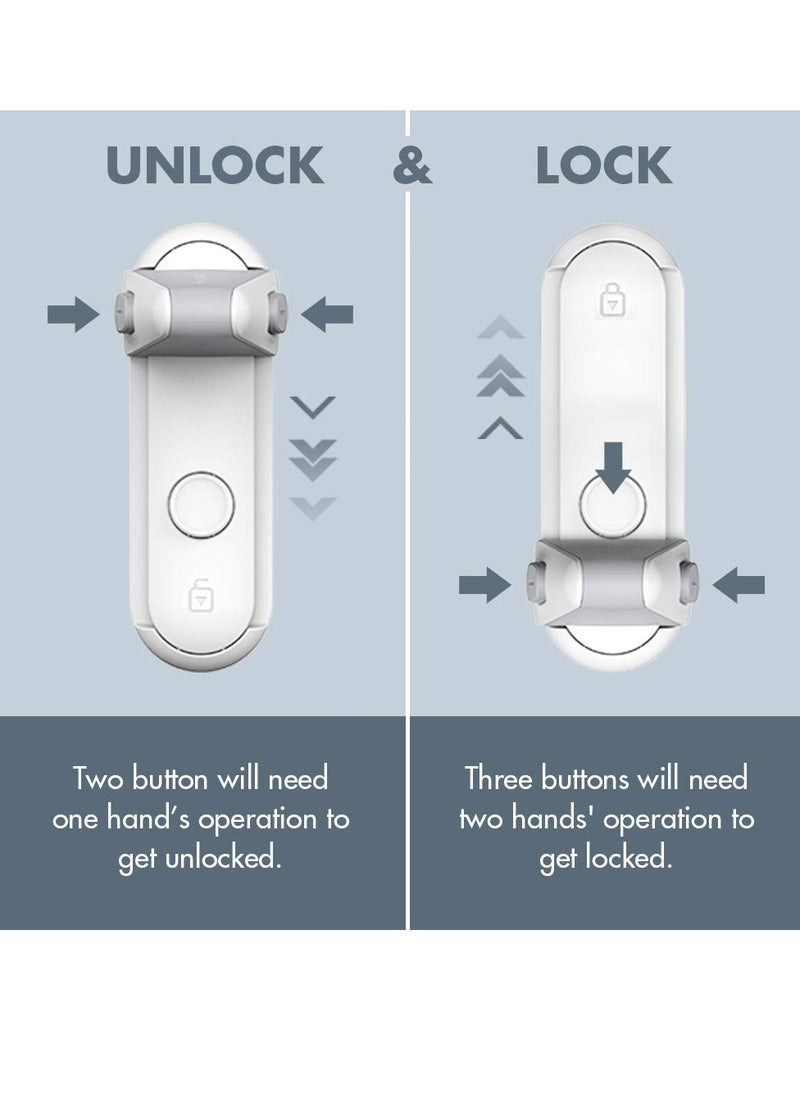 Oasisgalore Childproof Door Lever Lock, Baby Safety Door Handle Lock, Use Adhesive no Tools Need or Drill (White)  - Image 4