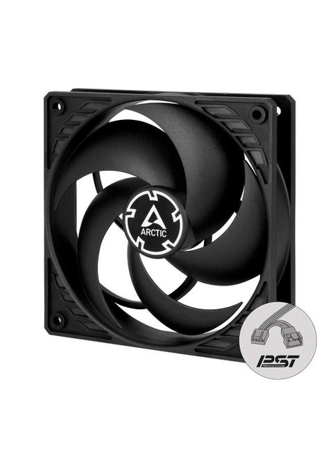 P12 PWM PST CO - PC Fan, 120mm Case Fan, PWM Sharing Technology (PST), Pressure-optimised, Dual Ball Bearing for Continuous Operation, Computer, 200–1800 RPM (0 RPM <5%)