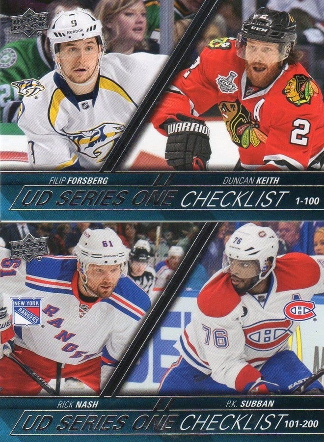 Upper Deck 2015 2016 Upper Deck NHL Hockey Series One Complete Mint Basic Hand Collated 200 Card Veteran Players Set Including Alex Ovechkin Steven Stamkos and More - Image 4