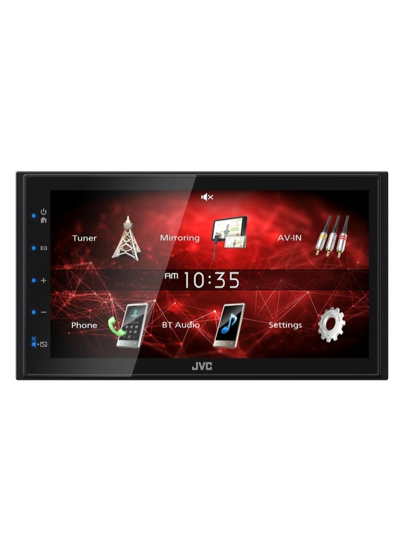 JVC KW-M150BT Bluetooth Car Stereo Receiver with USB Port – 6.75" Touchscreen Display - AM/FM Radio - MP3 Player Double DIN – 13-Band EQ - Image 2