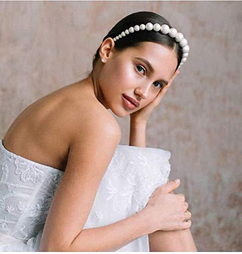 Aeyistry 1Pieces Pearls Headbands, Elegant White Faux Pearl Pearl Headbands Hair Hoops Hair Accessories for Women and Girls - Image 5