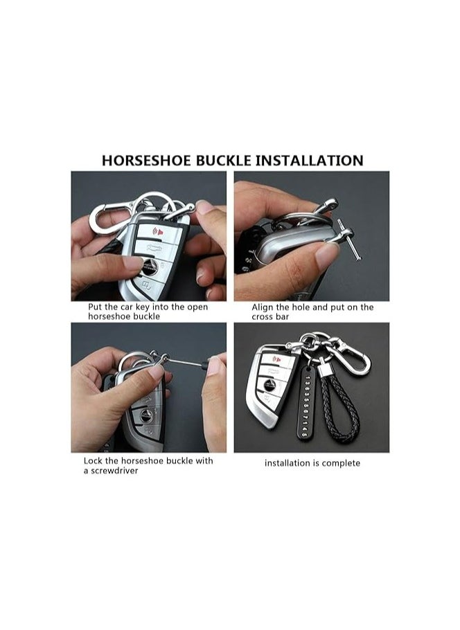 Generic - Car Keychain with Anti-Lost Phone Number Plate | Key Ring Holder Clip for Car Smart Key Fob | Durable, Stylish, and Secure Key Chain for Men and Women - Image 1