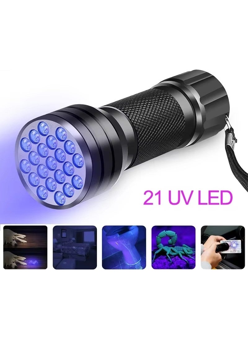 Fenerix 21 LED Ultraviolet Flashlight, 395 Nm Purple UV Flashlight, Money Check Light, Pet Stain Check Light, Nail Polish Nail Dryer Lamp  - Image 2