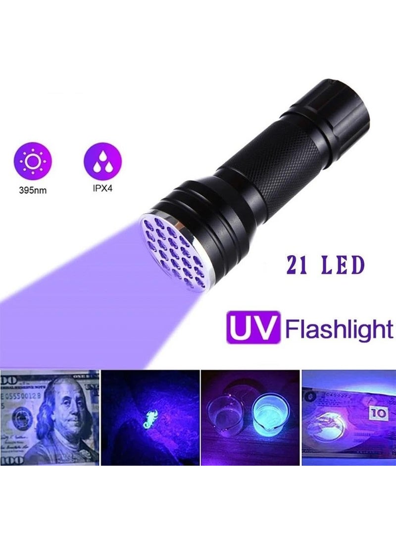 Fenerix 21 LED Ultraviolet Flashlight, 395 Nm Purple UV Flashlight, Money Check Light, Pet Stain Check Light, Nail Polish Nail Dryer Lamp  - Image 4