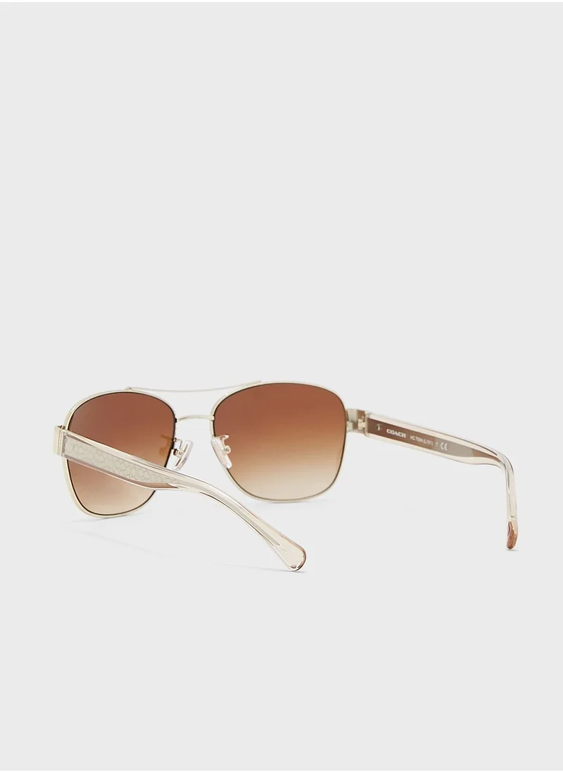 COACH 0Hc7064 Oversized Sunglasses