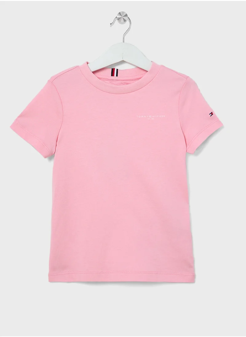 تومي هيلفيغر Youth Mini Croped Logo T-Shirt