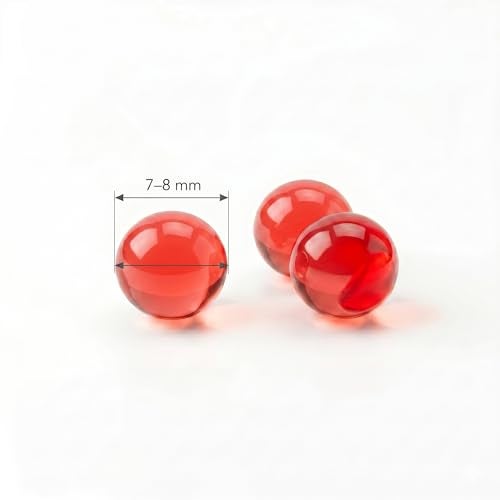 Verat 2 Packet Gel Water Balls/Water Beads/Refill Water Bead/Gel Blaster Ammo/Water Balls for Gun/Gel Balls for Kids/Gel Blaster Balls in Bottle/7-8mm Non-Toxic Water Beads Gel Guns(20000 Red) - Image 2