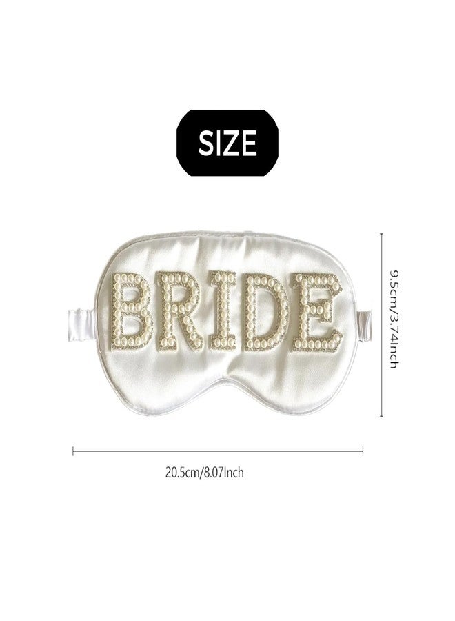 LINYUEARUI Comfort Bridal Sleep Eye Mask for Wedding Night, Soft Polyester Adjustable Shoulder Strap, Wedding Eye Mask to Wear Before Wedding Party, Bridal Party Gift, Bridesmaids Gift - Image 5