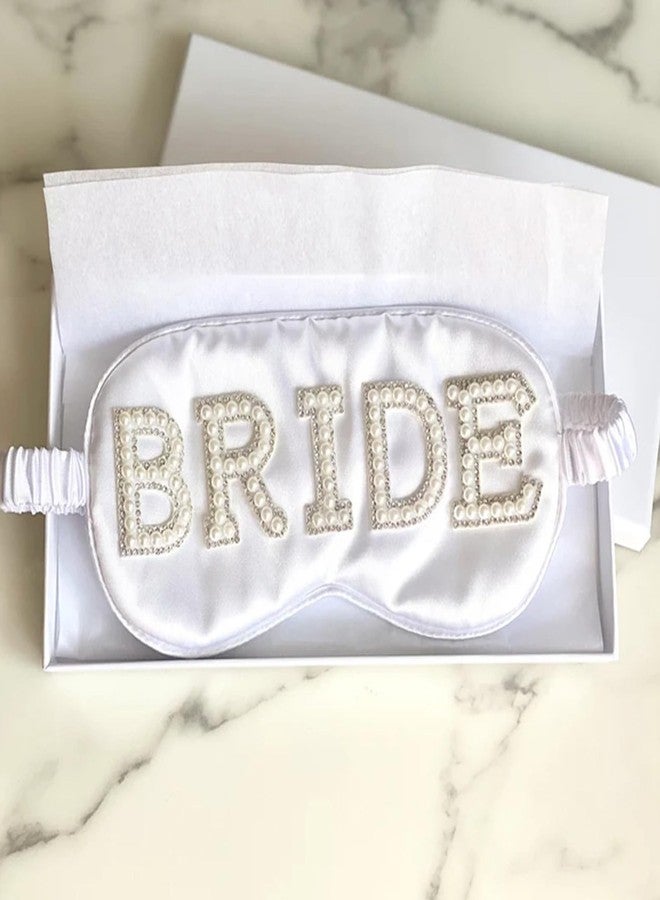 LINYUEARUI Comfort Bridal Sleep Eye Mask for Wedding Night, Soft Polyester Adjustable Shoulder Strap, Wedding Eye Mask to Wear Before Wedding Party, Bridal Party Gift, Bridesmaids Gift - Image 2