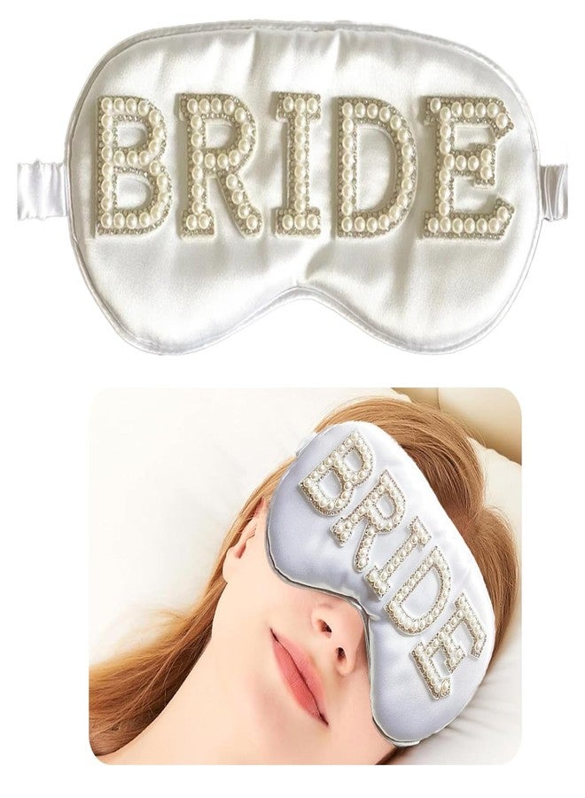 LINYUEARUI Comfort Bridal Sleep Eye Mask for Wedding Night, Soft Polyester Adjustable Shoulder Strap, Wedding Eye Mask to Wear Before Wedding Party, Bridal Party Gift, Bridesmaids Gift - Image 1