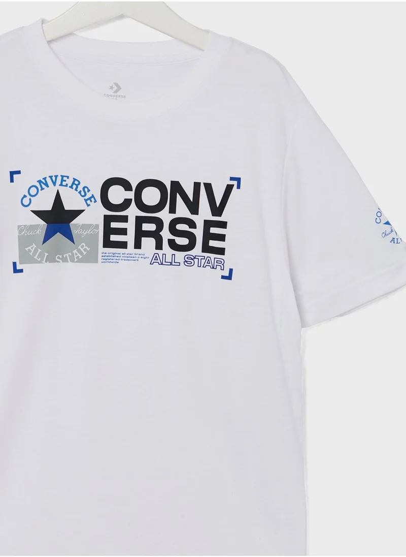 CONVERSE Youth Utility Chest Logo T-Shirt