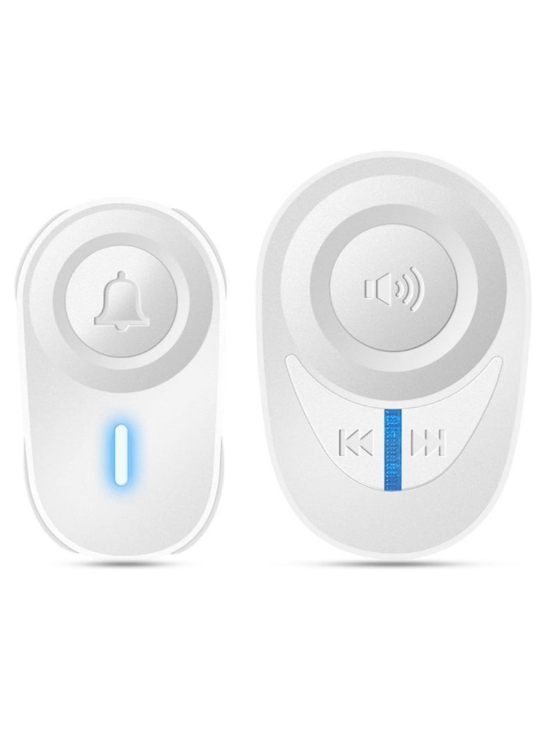 Wireless Doorbell, Waterproof Doorbell Kits - Door Chime at 1000 Ft of Open Range, 48 Melodies, 85dB Alarm Tone, 5 Level Volume and Led Flash for Home, Office, Shop (White) - Image 1