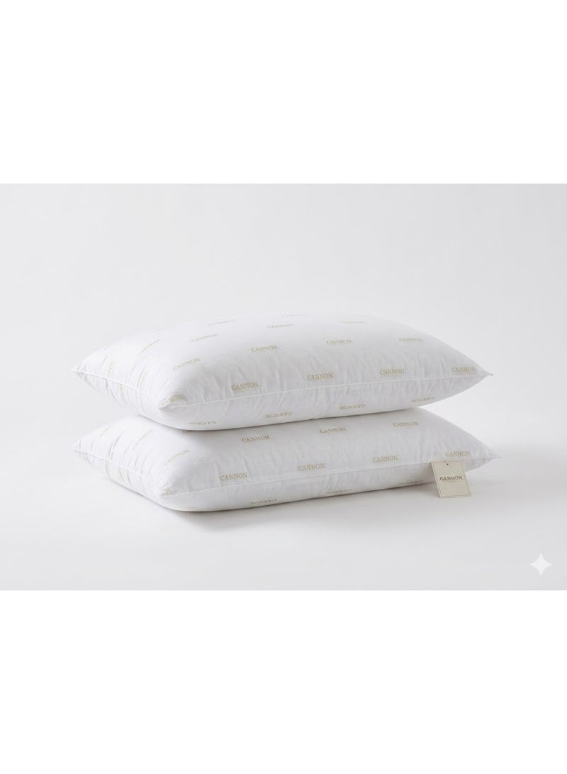 Cannon Queen Hollow Siliconised Polyester Fiber Bed Pillow, Pack of 2 - Image 1
