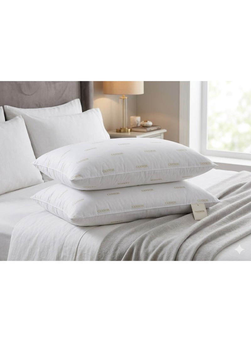 Cannon Queen Hollow Siliconised Polyester Fiber Bed Pillow, Pack of 2 - Image 5