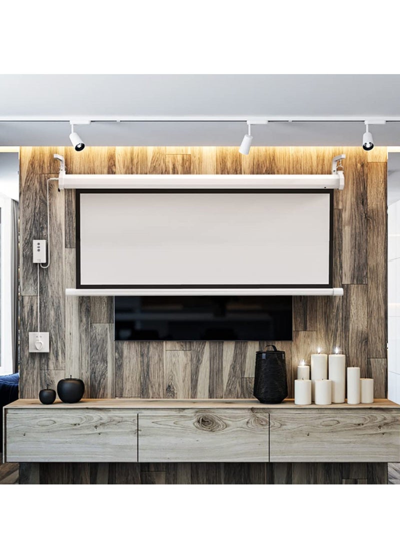 Universal Projector Screen Ceiling Mount, 2 PCS Projector Screen L-Brackets Wall Hanging Mount, 6.5 Inch Adjustable Extension with Hook Kit for Home Office Projector and Movie Screens