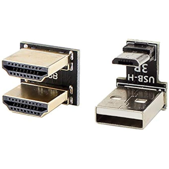 MICRO USB TO USB A ADAPTER & HDMI ADAPTER (180 DEGREE ANGLE, MALE TO MALE) KIT FOR RC070S 7 INCH MONITOR