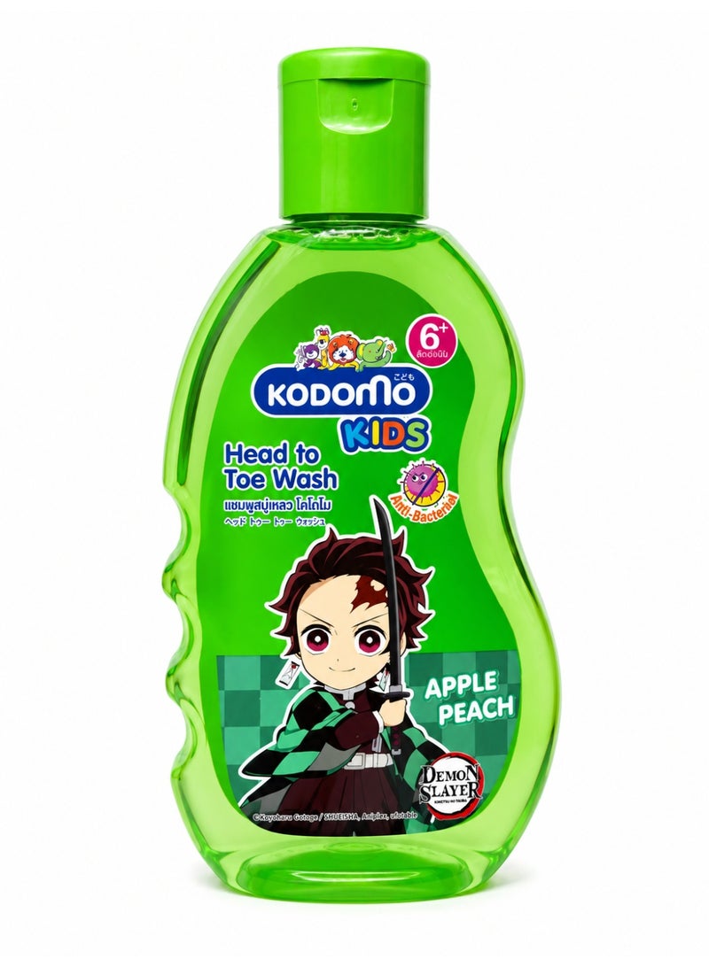Kodomo Kids Head To Toe Wash Apple Peach 200ml - Image 1