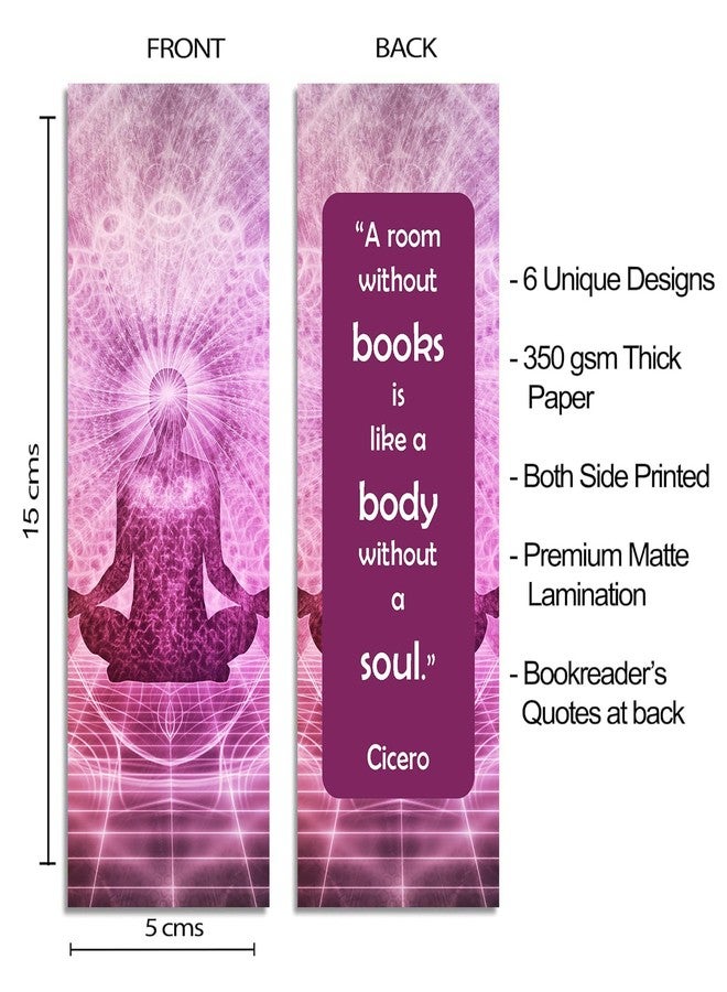 MyTees Designer Bookmarks Set of 15, Specially Designed for Book, Artcard, Matte Finished,NO Repeat Designs, Multi-Color Bookmark Mandala Bookmarks in Indian Colors (6 * 2 inches) - Image 2