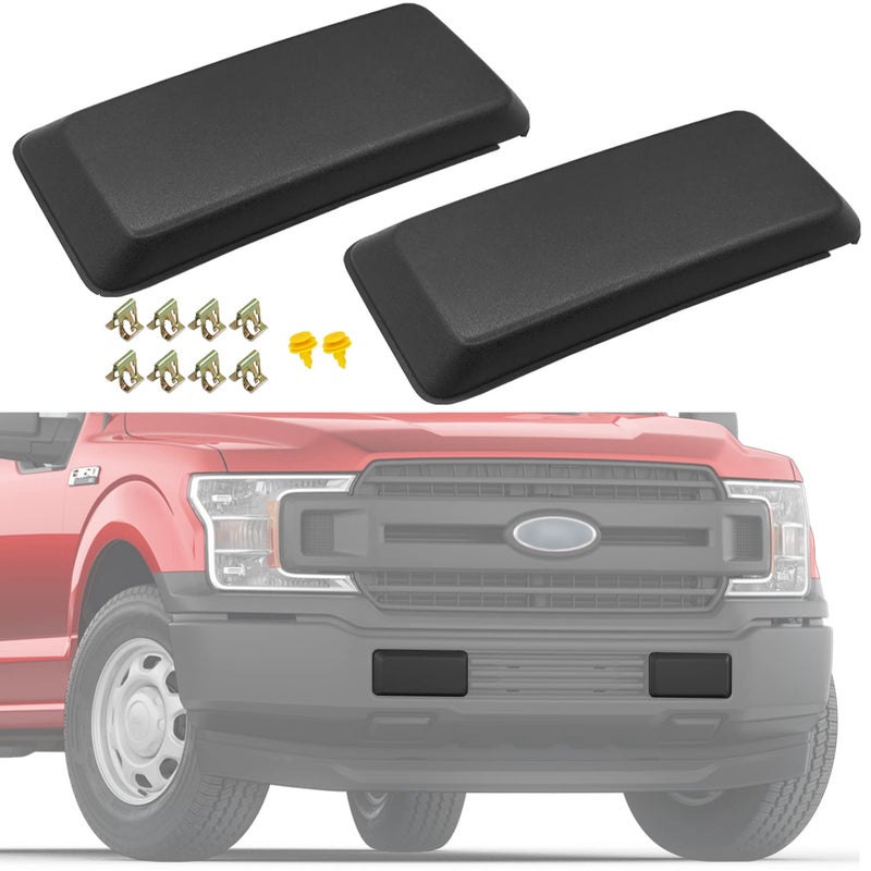 Belleone Front Bumper Guards Pads Compatible with Ford F150 2018 2019 2020 Front Bumper Inserts End Caps Cover Replacement JL3Z17E810AB JL3Z17E811AB 2 Pack Left Right Side