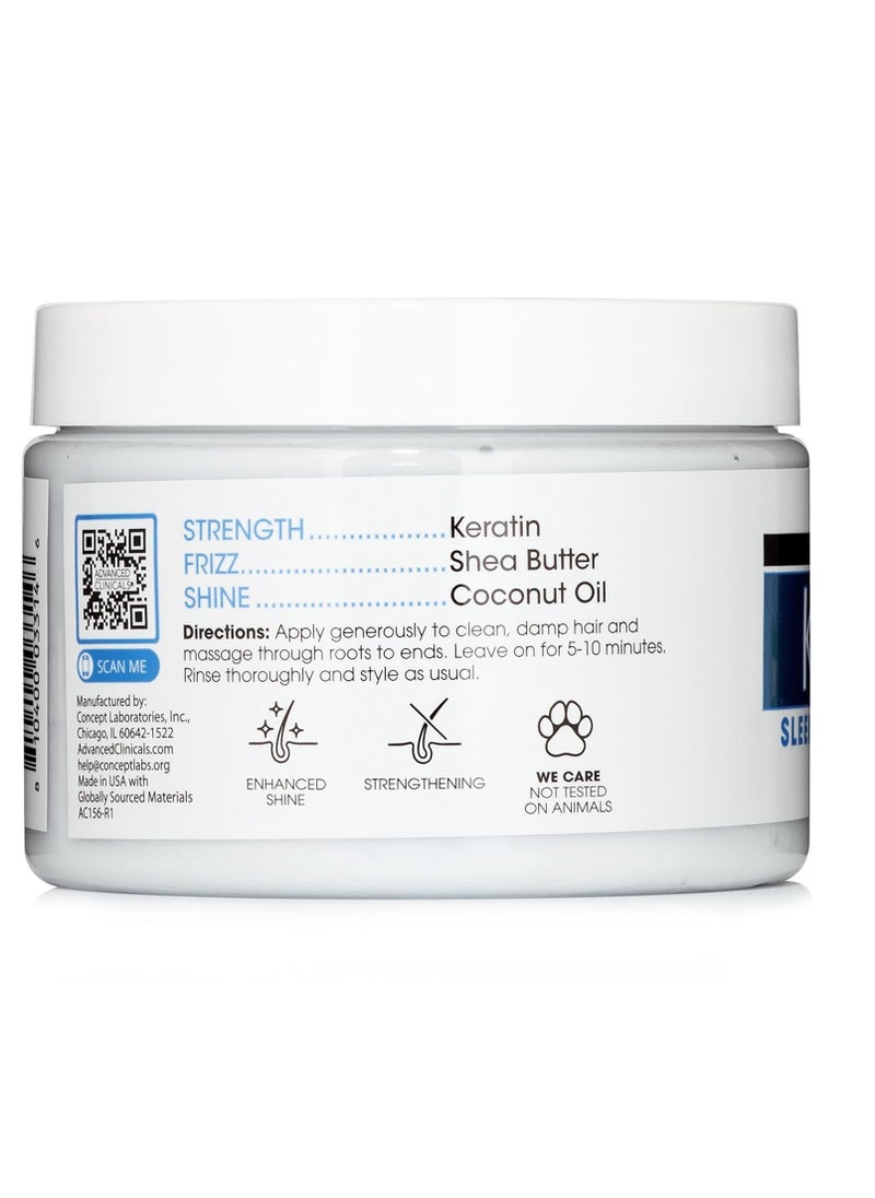 Advanced Clinicals Advanced Clinicals Keratin Hair Mask Treatment, 12 Fl Oz (2-Pack), For Color Treated Hair, Detoxifying + Fortifying Repair Conditioner with Shea Butter, Helps Strengthen Broken Hair  - Image 3