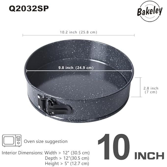Bakeley 10inch springform cake panGrey with black point - Image 4