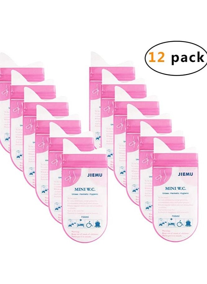 MIRFA Disposable Urine Bags, Pee Bags for Camping Travel Urinal Toilet Traffic Jam Emergency Portable Vomit Bags Pee Bags Car Toilet for Men Women Children Brief Relief,12 Pcs  - Image 1