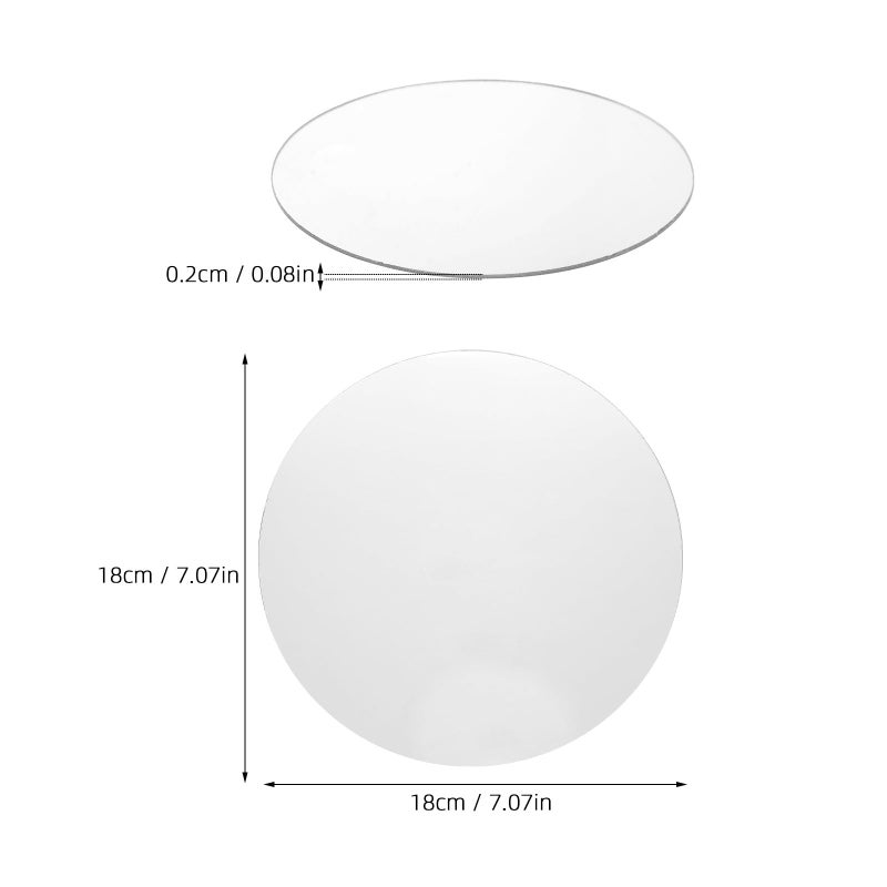 Large Round Acrylic Wall Mirror For Home Decor Entryway Laundry Room Removable Decorative Mirror - Image 3