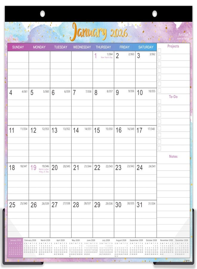 Artfan Magnetic Calendar for Refrigerator - 2026 Magnetic Calendar, Jan.2026 - Dec.2026, 10'' x 10'', 2026 Calendar with 6 Topic Design, Sturdy Magnet Stripe, Hanging Holes & Corner Protector - Image 1