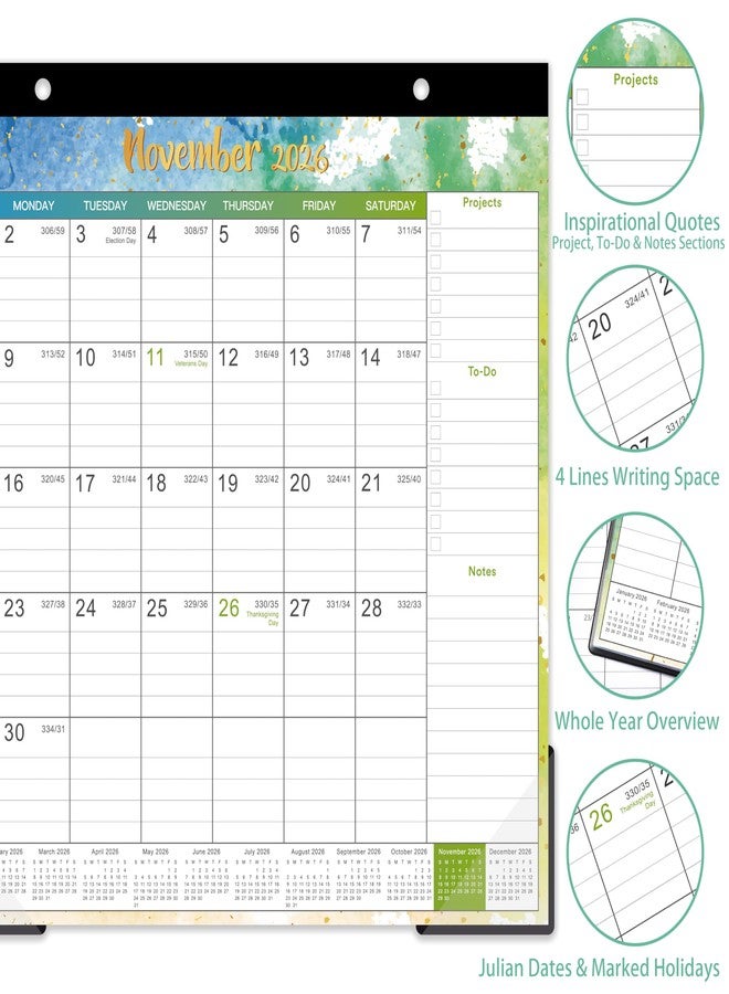Artfan Magnetic Calendar for Refrigerator - 2026 Magnetic Calendar, Jan.2026 - Dec.2026, 10'' x 10'', 2026 Calendar with 6 Topic Design, Sturdy Magnet Stripe, Hanging Holes & Corner Protector - Image 5