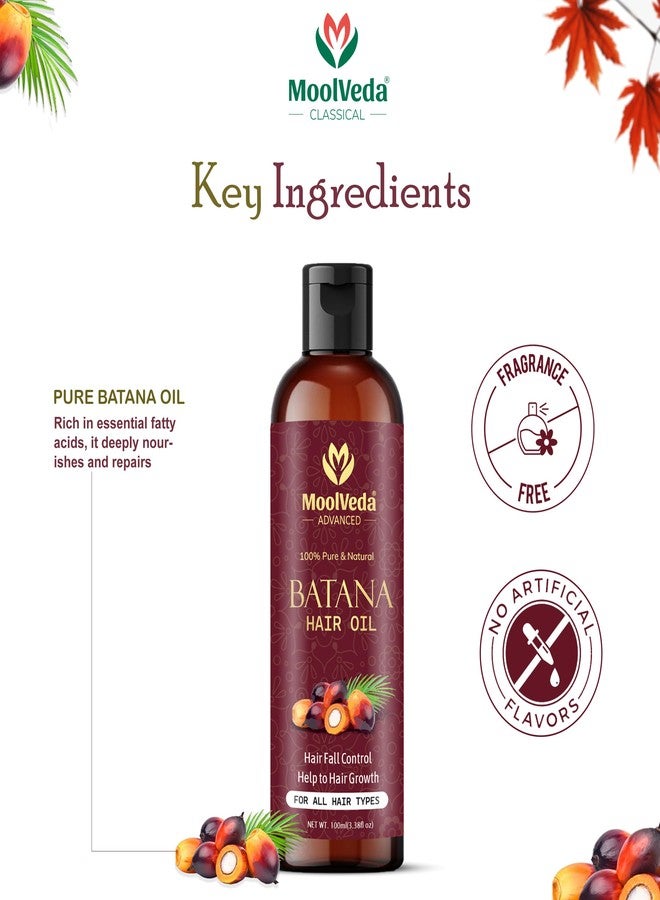 Moolveda Pure Batana Oil for Hair Growth By Dr Sebi Sourced From Honduras | Promotes Thicker, Shiny, Stronger & Healthy Hair | Pure Dr Sebi Batana Oil for Hair Growth and Hair Fall Control | 100 ml - Image 3