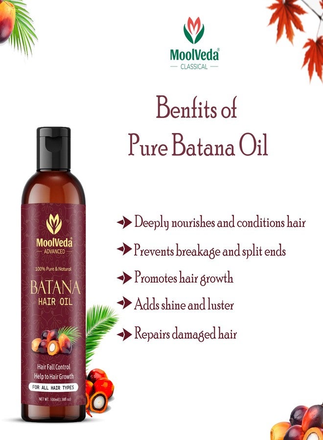 Moolveda Pure Batana Oil for Hair Growth By Dr Sebi Sourced From Honduras | Promotes Thicker, Shiny, Stronger & Healthy Hair | Pure Dr Sebi Batana Oil for Hair Growth and Hair Fall Control | 100 ml - Image 4