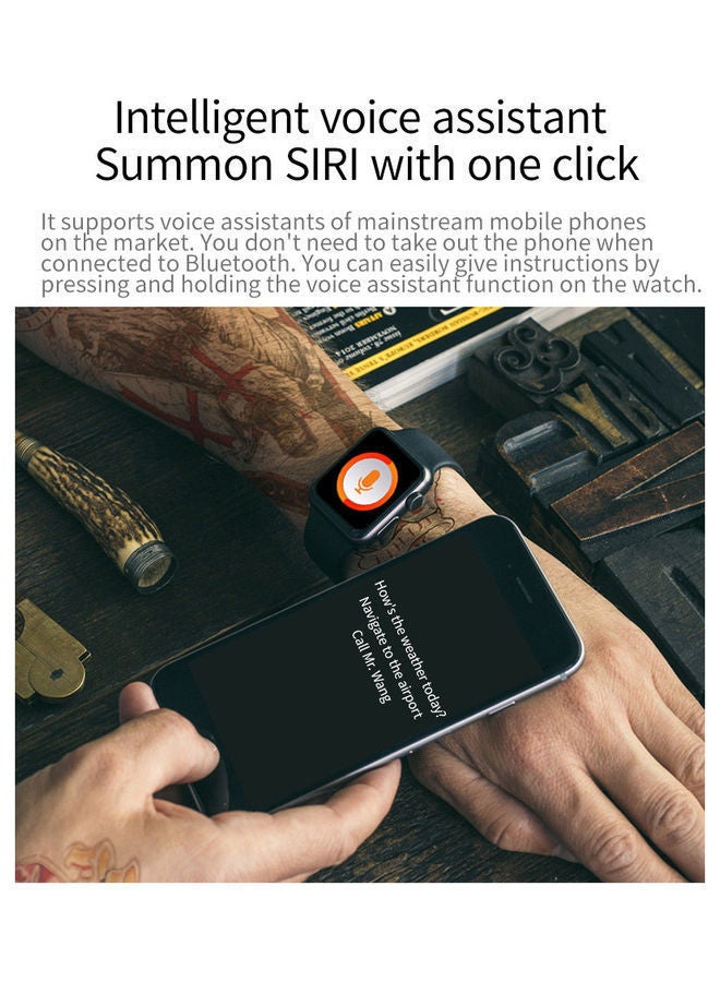 NIBEMINENT Waterproof Fitness Tracker Smartwatch Black - Image 2