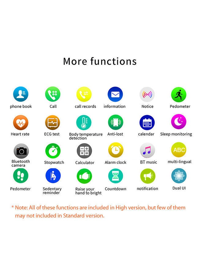 NIBEMINENT Waterproof Fitness Tracker Smartwatch Black - Image 5