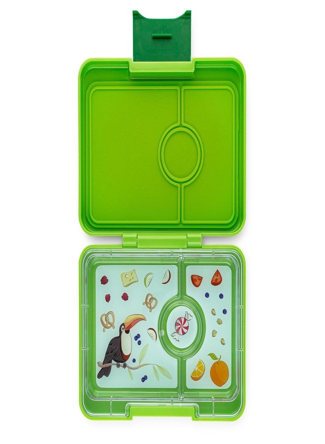 Yumbox Snack 3 Compartment Bento Box - Lime Green - Image 1